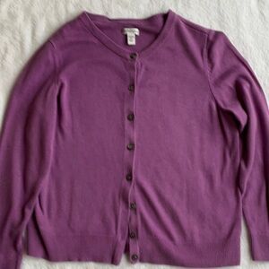 Ladies raspberry cardigan